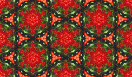 Abstract seamless texture from a photo of strawberries on a dark backgroundの写真素材