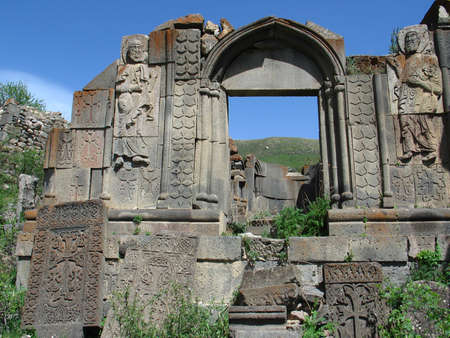  medieval monastery ruins,armeniaの写真素材