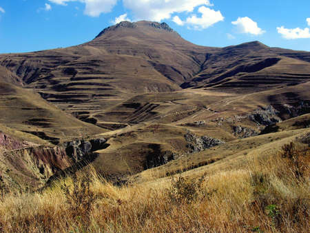 mountain landscape in armenia の写真素材