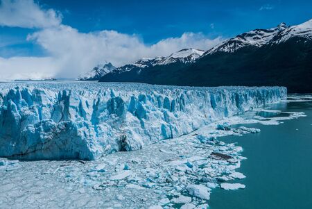 Perito Moreno glacier in a sunny day in Argentina