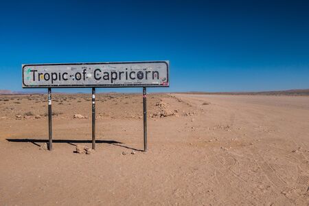 Tropic of Capricorn signal in Namibiaの写真素材