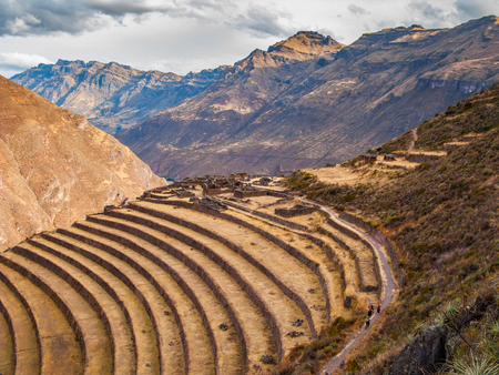 Pisac Ruins near Pisac Sacred Valley, Peruの写真素材