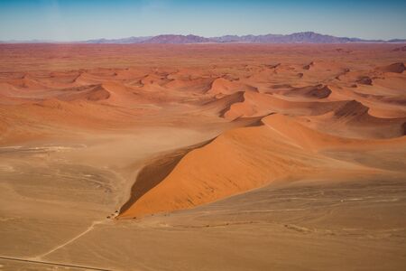 Dune 45 view from the air, Namib Naukluft national park in Namibiaの写真素材