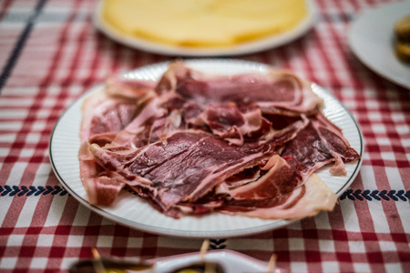 Ham dish tapa healthy food ready to eatの写真素材