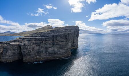 Traelanipa near Lake Sorvagsvatn, Vagar Island, Faroe Islandsの写真素材