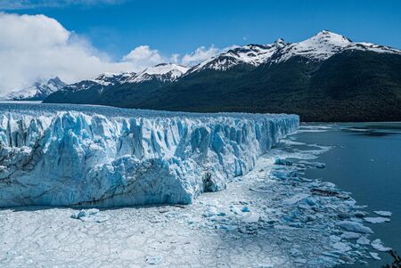 Detail of Perito Moreno glacier in Argentina, South Americaの写真素材