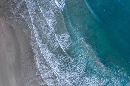 Surf and waves in the coast of Deba, in Basque Countryの写真素材
