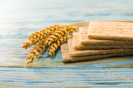 Dietary bread made from cereals for a healthy breakfast mealの写真素材