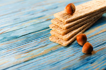 Dietary bread made from cereals for a healthy breakfast mealの写真素材