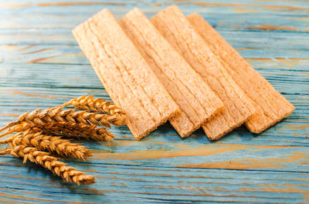 Dietary bread made from cereals for a healthy breakfast mealの写真素材