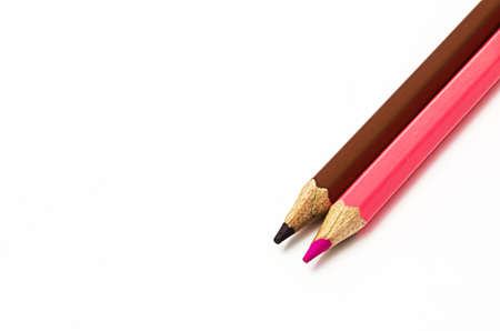 colored pencils on a limited background for drawing graphics for children and adultsの写真素材