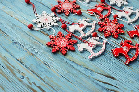 Christmas ornaments, Christmas tree, balls, garlands for a happy Christmas and festive mood in the...