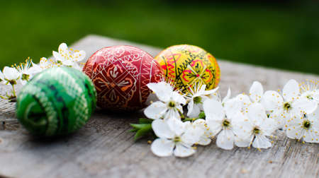 For Easter, decorating a festive table with Easter eggs is a Ukrainian tradition