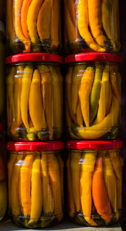 canned vegetables in cans for storageの写真素材