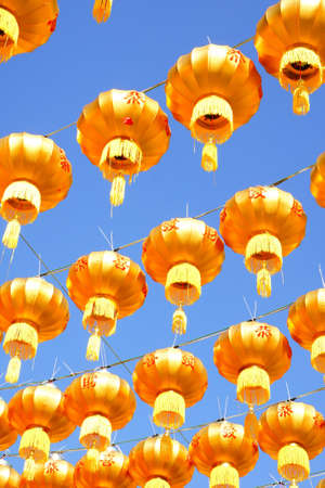 gold chinese lanterns                     の写真素材