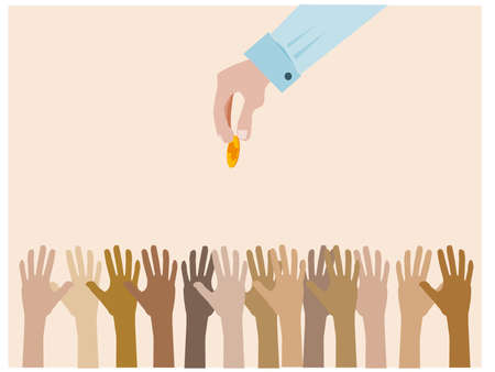 hand save the falling money stock 
