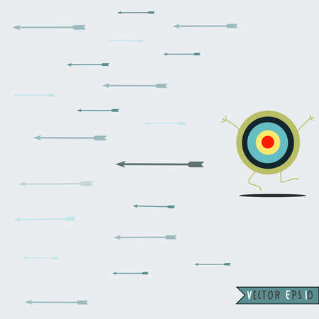 Target and arrow , vectorのイラスト素材