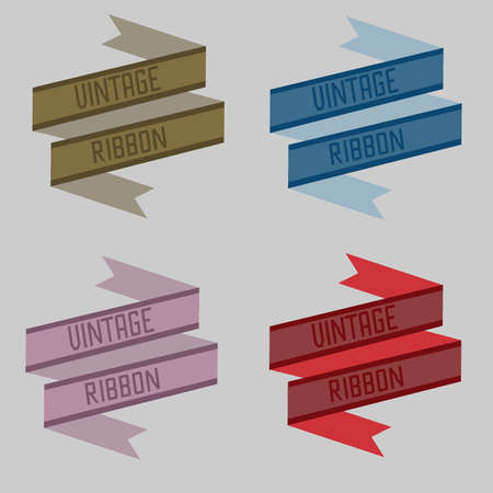 Vintage ribbonsのイラスト素材