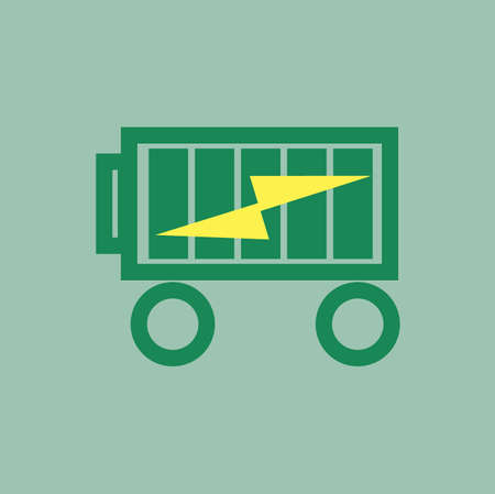 Green ecological electric carのイラスト素材
