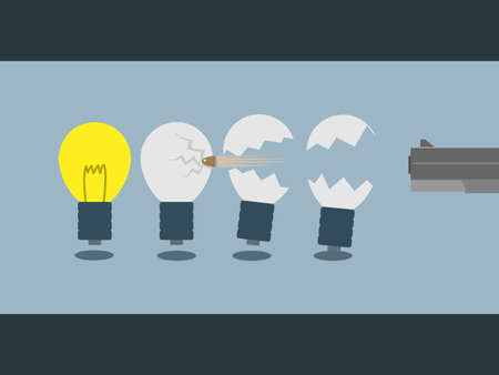 gun Light bulbのイラスト素材