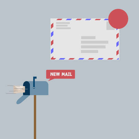 New mail  in mail boxのイラスト素材