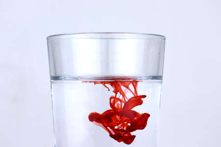 Redwater drops in the glass