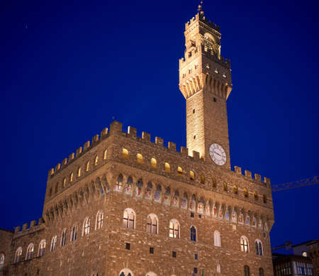 Palazzo Vecchio Piazza della Signoria Florence Italyの写真素材