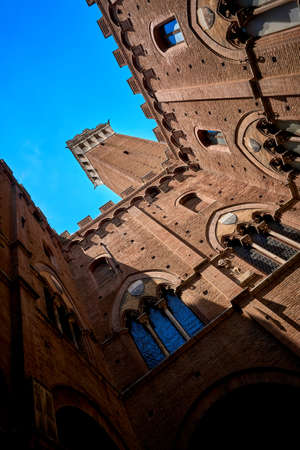 Siena public palace Piazza del Campo Italy