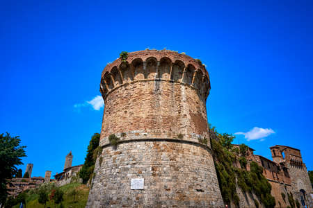 San gimignano walls Tuscany Italyのeditorial素材