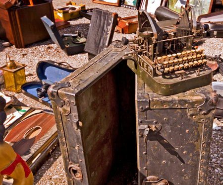 MUNICH . Open air giant flea market in Munich (Riesenflohmarkt), Germany.The biggest in Bavaria, only one day every year on the Theresienwiese.You find everything, very cheap.のeditorial素材