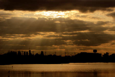 Heaven lightの写真素材