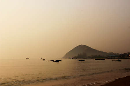 Sunset in Chon buri , Thailandの写真素材