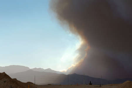 Smoke from a fire at Mount Charleston