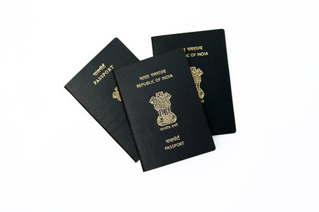 Passport isolated on white background for travel and tourism