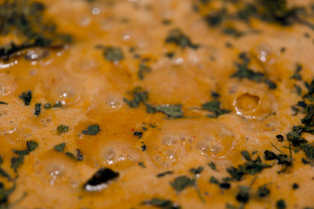 Dreamy, delicious, and full of flavor. This bokeh image is perfect for food blogs, menus, and more.の写真素材