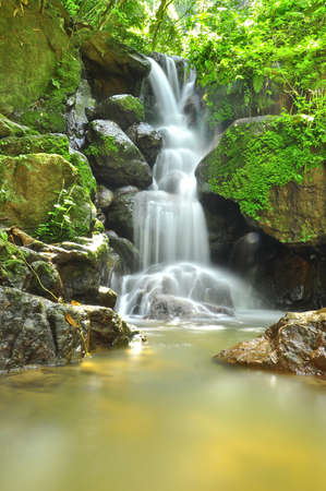 waterfall in Thailandの写真素材