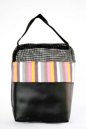 Sports bag isolated on whiteの写真素材