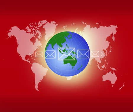 Message communication idea over attractive background.の写真素材