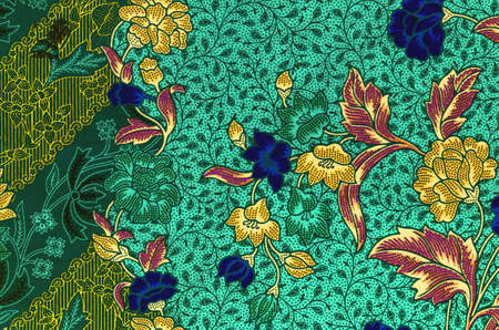 Traditional batik sarong pattern backgroundの写真素材