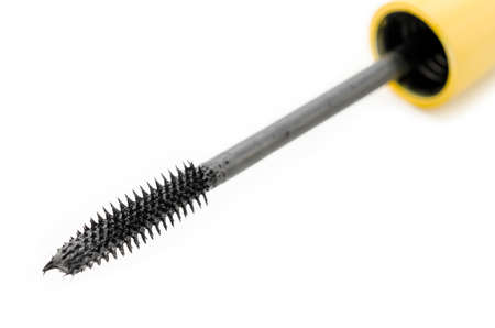 Black mascara brushes isolated on white background.の写真素材