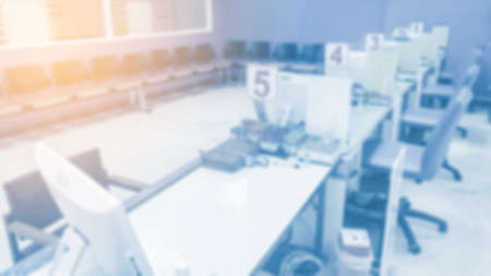 blur background of payment services interior as background.の写真素材