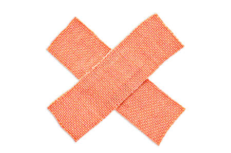 First-aid adhesive plaster,Isolated on white with clipping paths.の写真素材