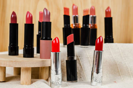 Lipstick Makeup concept. Fashion Colorful Lipsticks. Professional Makeup and Beauty.の写真素材