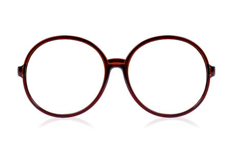 Fashion glasses style plastic-framed isolated on white background. With clipping path