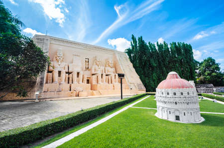 Stock Photo - PATTAYA, THAILAND - JAN 04, 2014: - Cathedral group of Pisa in Mini Siam Park. Mini...