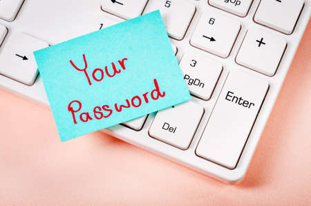 Your password text note on computer keyboard.の写真素材
