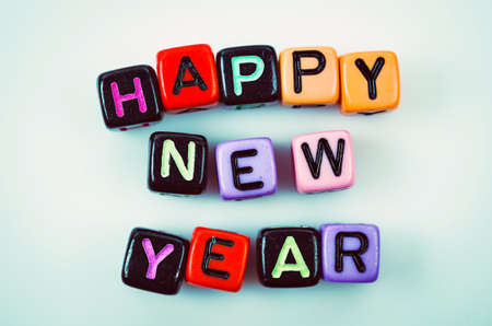 Happy New Year text vintage.