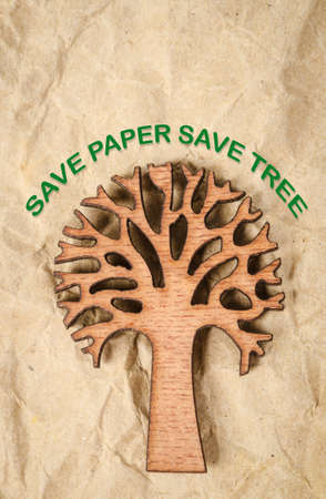 Save paper save tree. Ecology recycle concept.の写真素材
