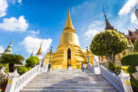 Wat Phra Kaew, Temple of the Emerald Buddha, Bangkok, Thailand.の写真素材