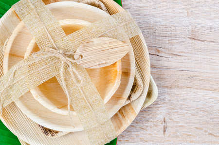 Kitchenware made from dried betel nut leaf palm, natural material. The Green product eco friendly...